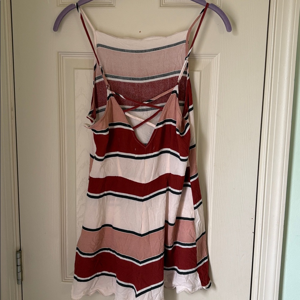 Kendall & Kylie Pink, Cream & Red StripedWomen’s One-Piece Romper - Picture 2 of 8